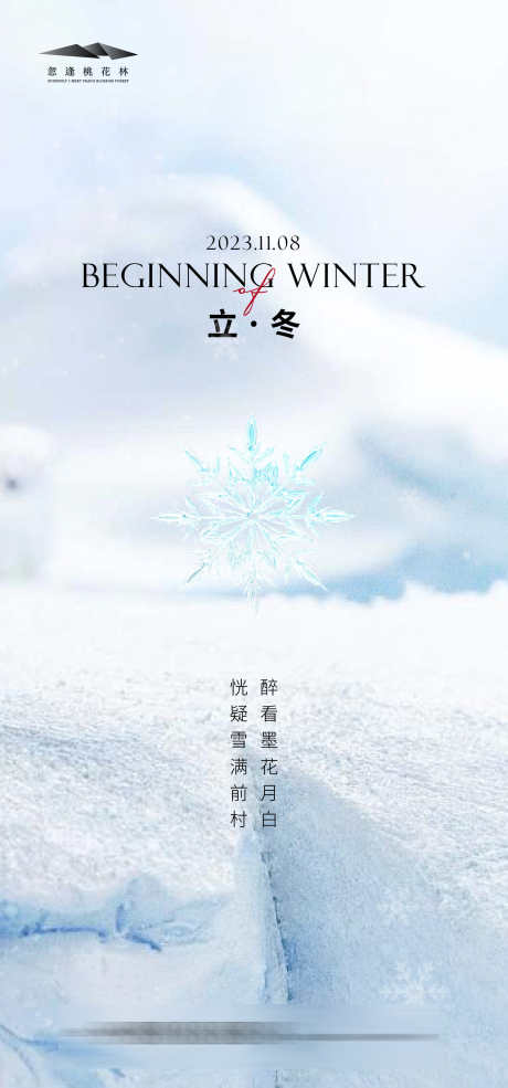 立冬简约海报_源文件下载_AI格式_1334X2856像素-雪花,创意,高级灰,微信稿,冬天,质感,简约,地产,立冬,节气,海报-作品编号:2023102619311787-志设-zs9.com