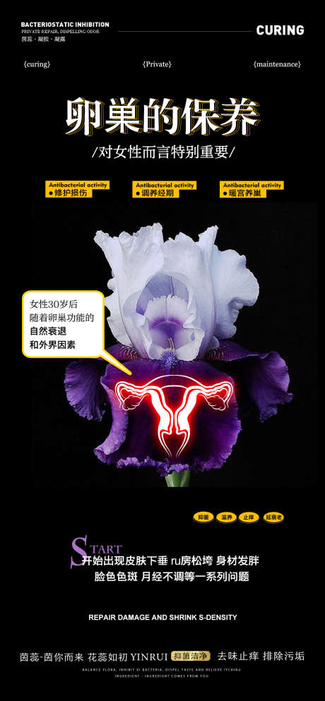 卵巢的保养_源文件下载_PSD格式_1080X2332像素-抑菌,祛味,痛点,困扰,妇科,女性,朋友圈,微商,造势,海报,医美,保养,养护,私密-作品编号:2023121811211050-志设-zs9.com