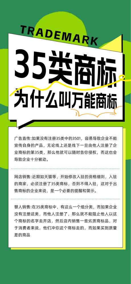 解析35类商标重要性_源文件下载_PSD格式_1125X2436像素-知识,产权,商标,科普,企业,公司,品牌-作品编号:2024071811015614-志设-zs9.com