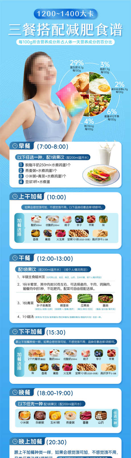 减肥瘦身食谱长图_源文件下载_AI格式_1000X2250像素-搭配,营养,减肥,产品,食谱,瘦身,三餐,长图,早餐,海报-作品编号:2024072410443606-志设-zs9.com