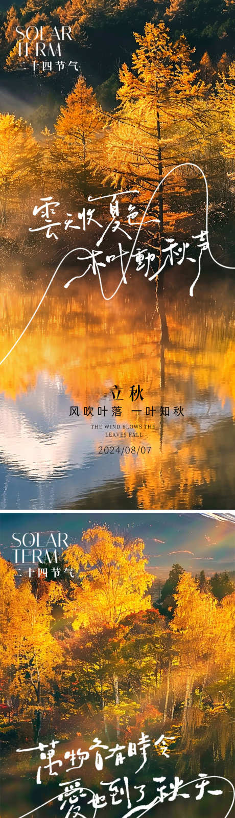 立秋秋分节气海报_源文件下载_PSD格式_1124X2437像素-海报,秋天,节气,秋分,立秋,森林,树叶-作品编号:2024072517206106-志设-zs9.com