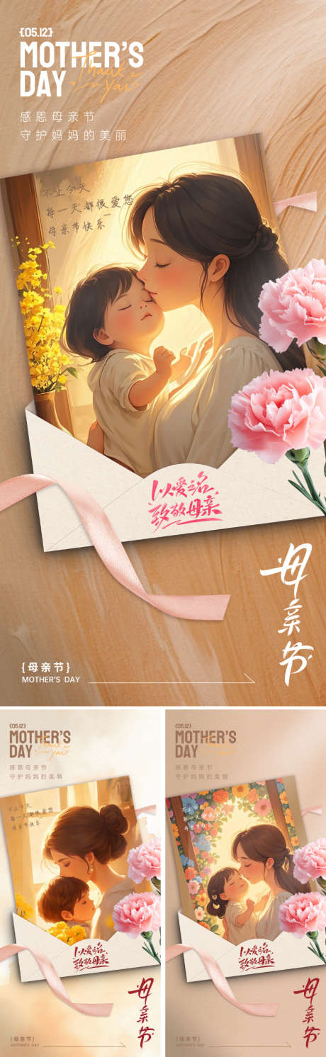 地产美业母亲节海报_源文件下载_PSD格式_800X2595像素-温馨,质感,康乃馨-作品编号:2025042111037604-志设-zs9.com