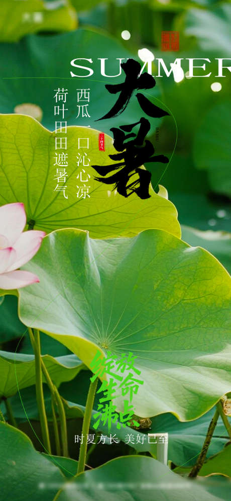大暑节气海报_源文件下载_PSD格式_1080X2338像素-节气,节日,大暑-作品编号:2025071909232860-志ˈ̹设˒网